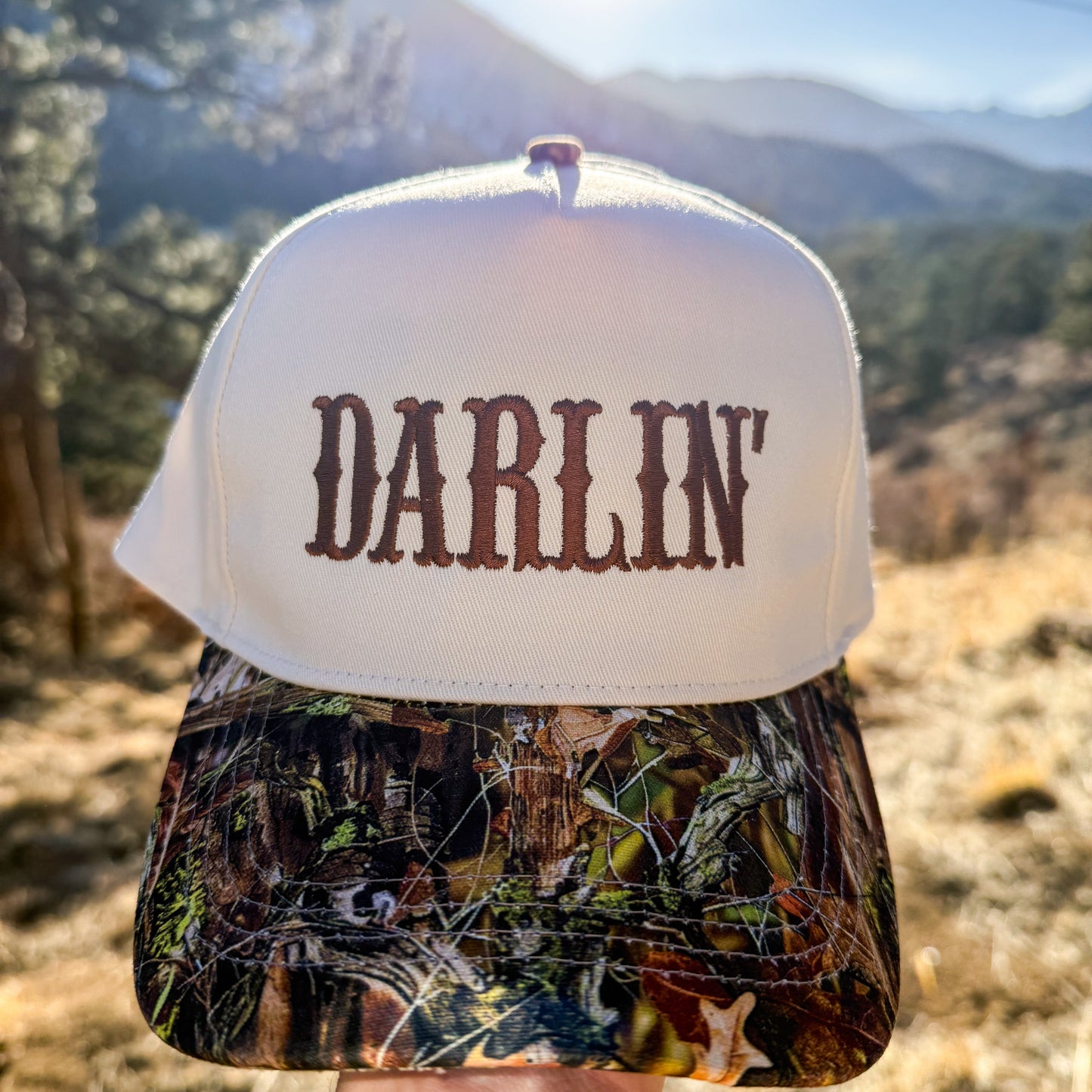 DARLIN’ Camo Trucker