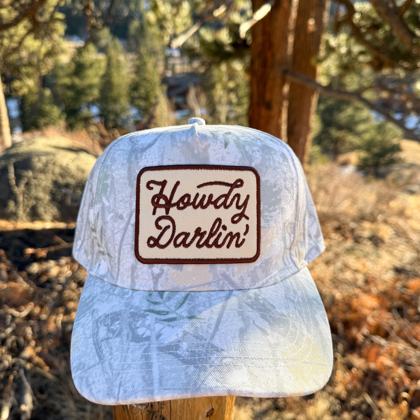 Howdy Darlin’ Camo Trucker