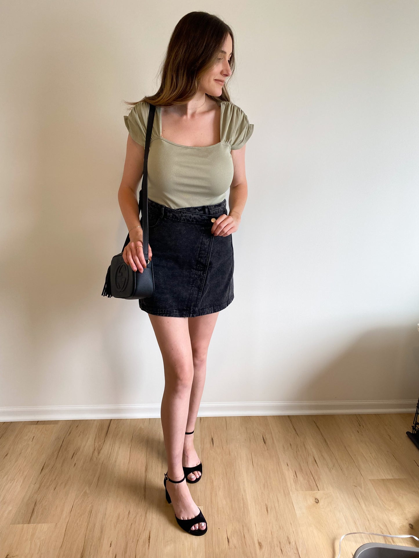 Ruched Shoulder Bodysuit