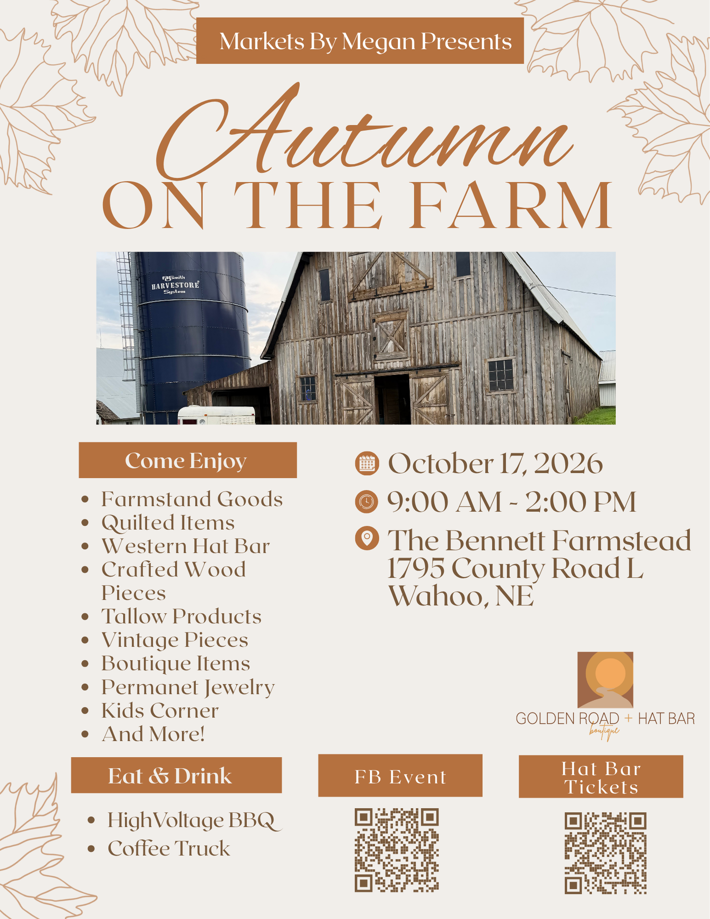 Autumn On The Farm - Hat Bar Ticket